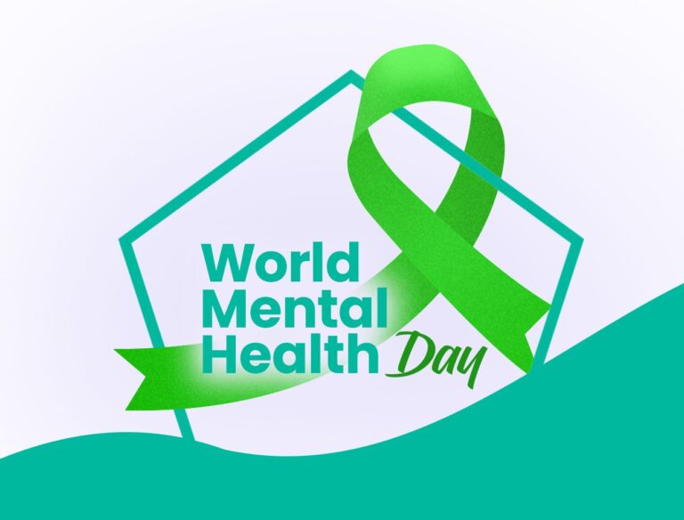 World Mental Health Day Ribbon